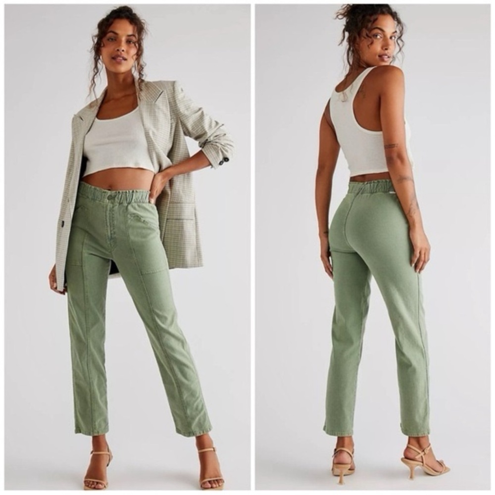 MOTHER jeans tapered pants size 26 - MOTHER green pants paper bag waist mother